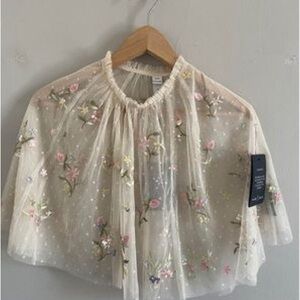 Needle and Thread Floral Capelet, size small/medium